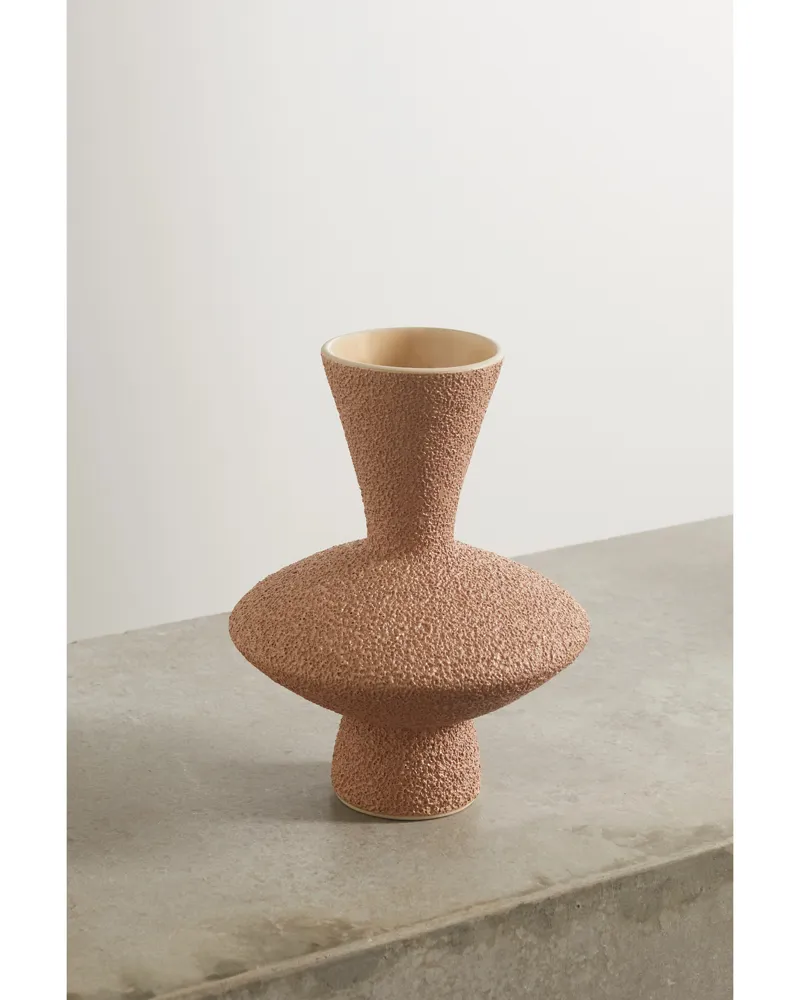 Marloe Marloe Net Sustain Stevie Glasierte Keramikvase - Neutral Neutral