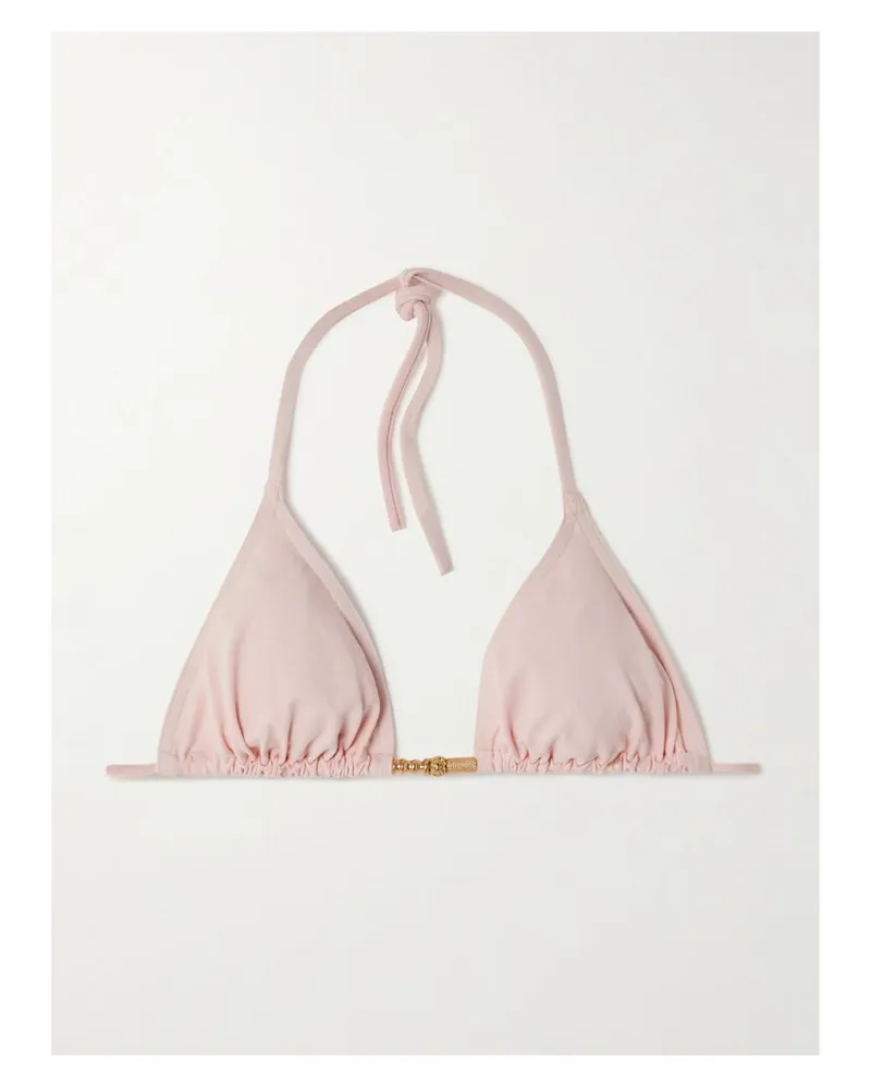 Eres Bijoux Trésor Ephemere Triangel-bikini-oberteil Mit Verzierungen - Pink Pink