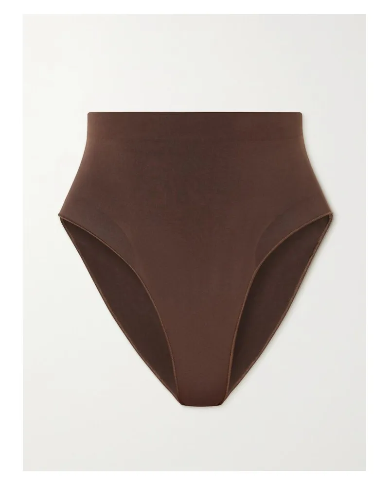 SKIMS Seamless Sculpt Mid Waist Brief – Cocoa – Höschen - Braun Braun