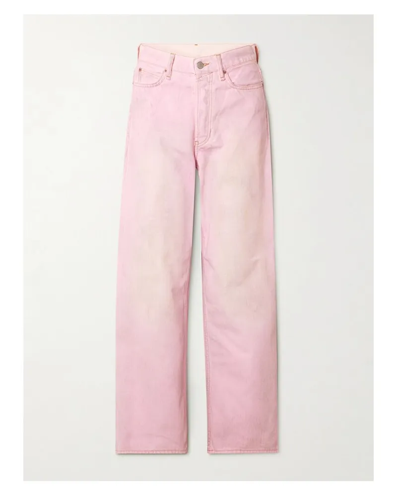 Acne Studios Halbhohe Jeans Mit Weitem Bein - Pink Pink