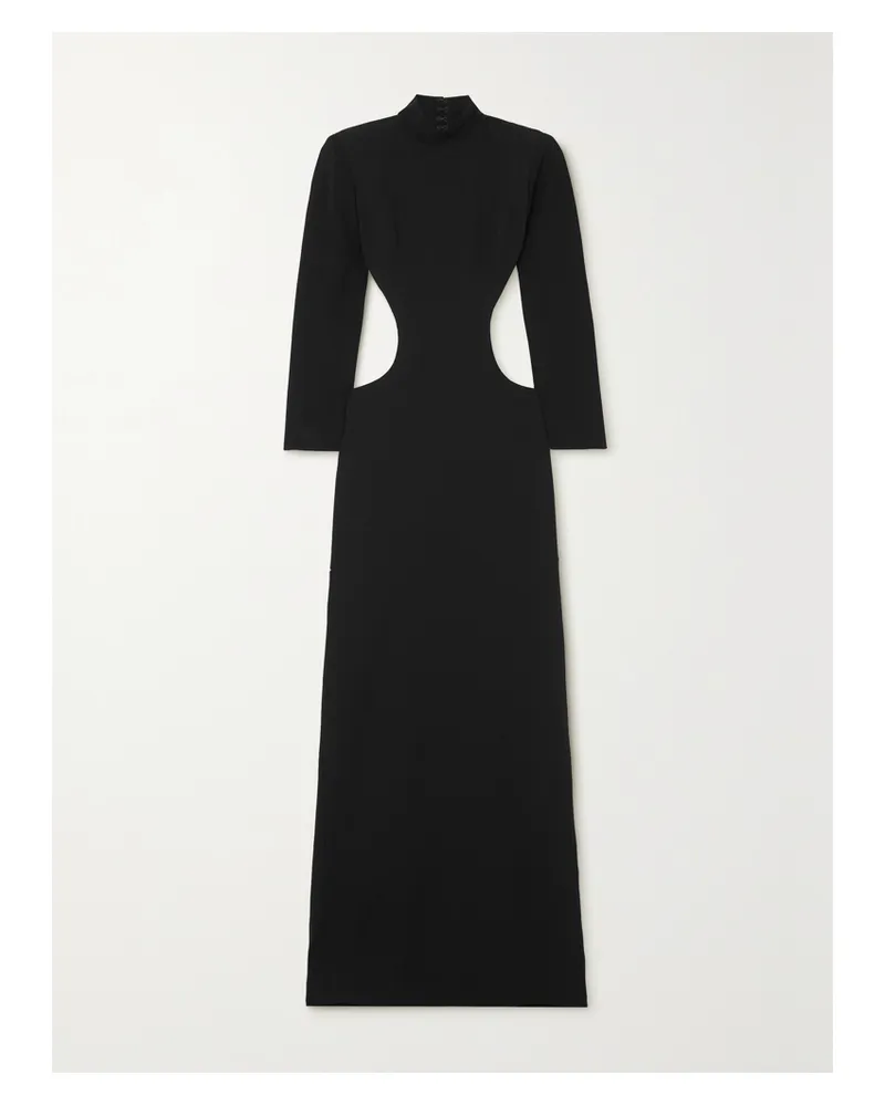 Mônot Rückenfreie Robe Aus Crêpe Mit Cut-outs - Schwarz Schwarz
