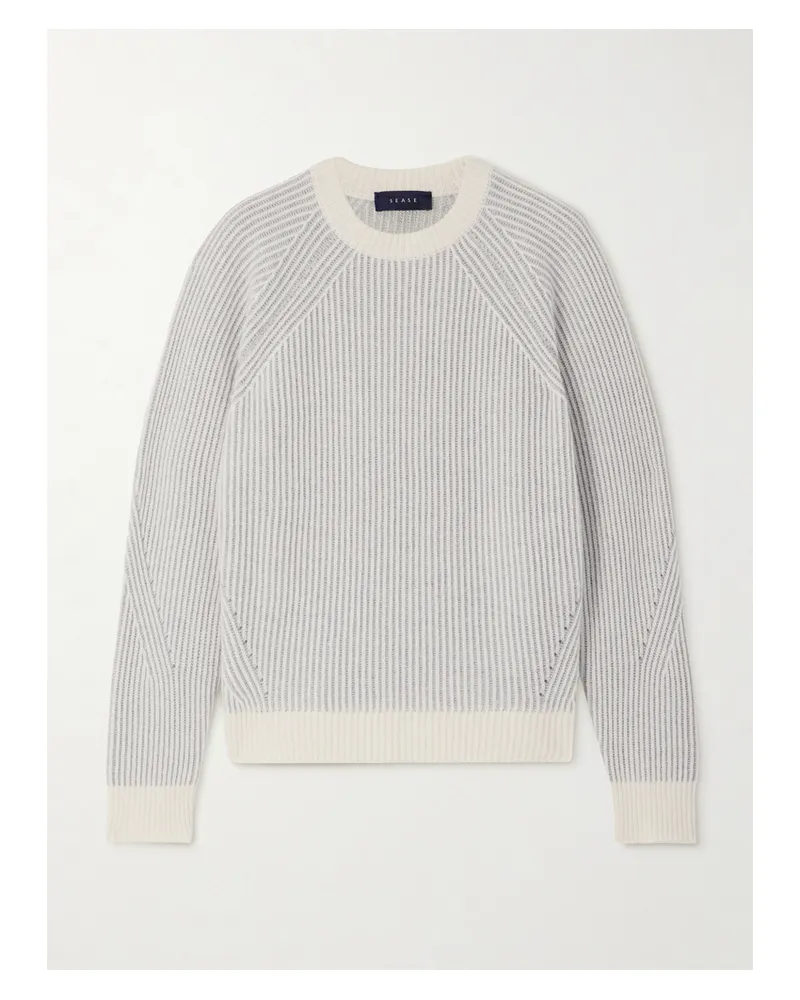 SEASE Rippstrickpullover Aus Kaschmir - Grau Grau