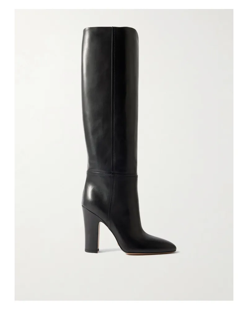 Paris Texas Lavina Leather Knee Boots - Black Black