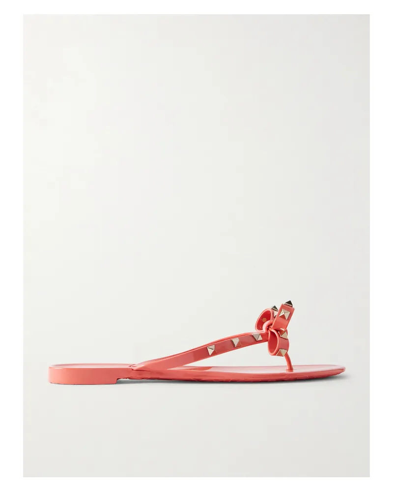 Valentino Garavani The Rockstud Zehensandalen Aus Gummi - Orange Orange