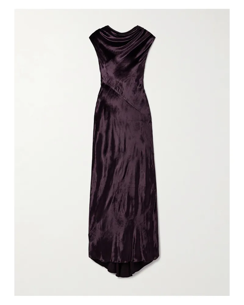 TWP Back To You Rückenfreie Robe Aus Samt - Lila Lila