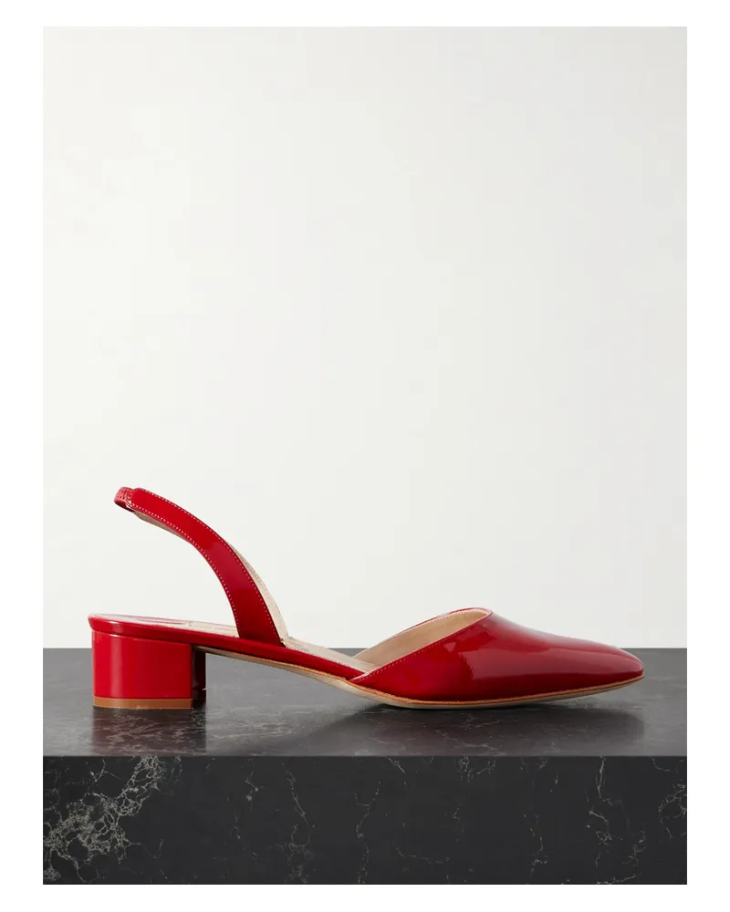 Manolo Blahnik Aspro 30 Patent-leather Pumps - Red Red