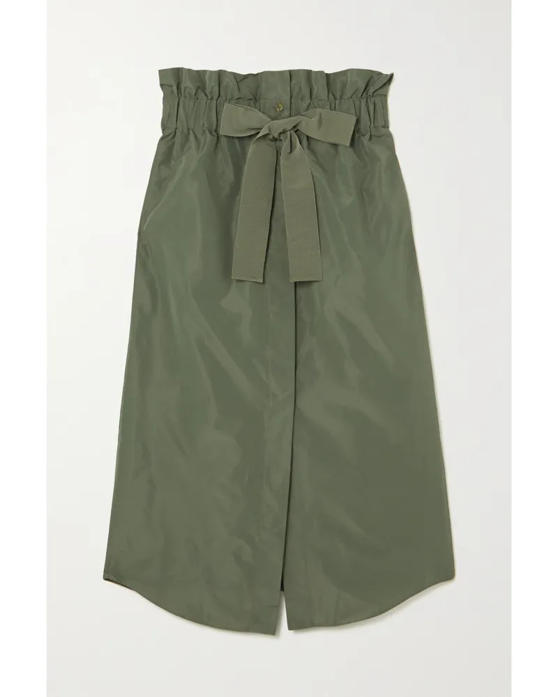 Patou Midirock Aus Recyceltem Shell Mit Ripsbandbesätzen - Grün Grün