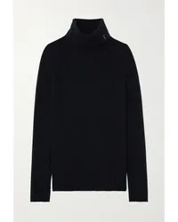 Saint Laurent Rippstrickpullover aus einer Woll-kaschmirmischung Schwarz