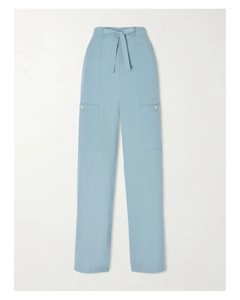 Jil Sander Cargohose Aus Baumwollpopeline - Blau Blau