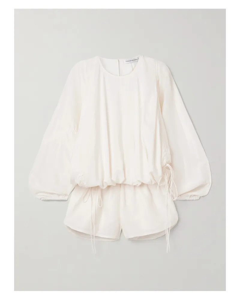 Christopher Esber Parachute Playsuit Aus Seide Mit Bändern - Weiß Weiß