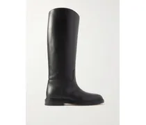 80 Kniehohe Stiefel Aus Leder - Schwarz