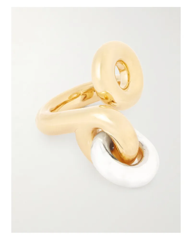 UNCOMMON MATTERS Knot Lock Loop Ring Aus Gold-vermeil Und Silber Gold