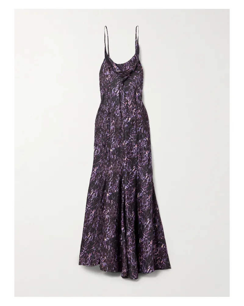 Isabel Marant Manelia Maxikleid Mit Fil Coupé Und Falten - Lila Lila