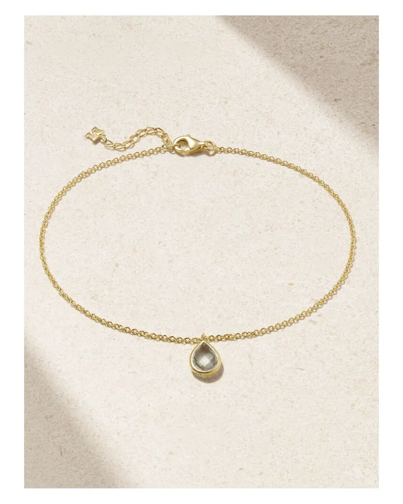 MATEO Fußkettchen Aus 14 Karat Gold Mit Amethyst Gold