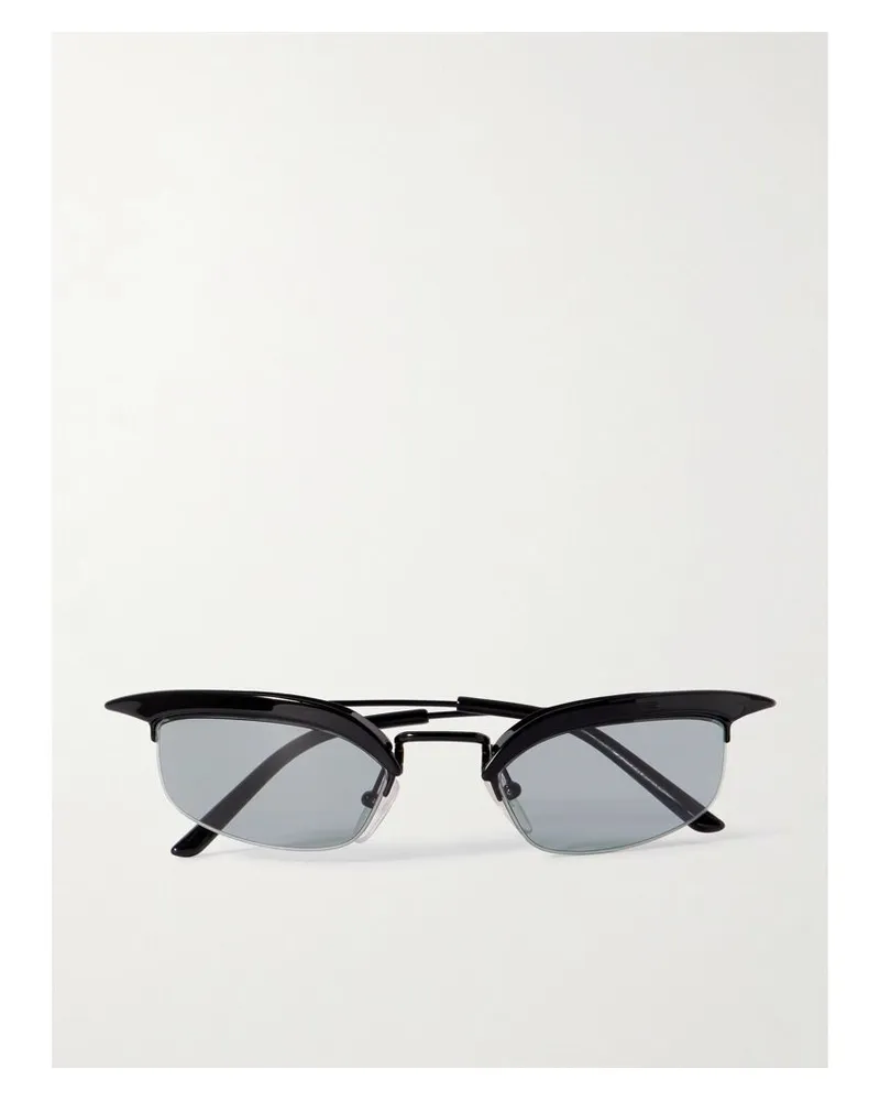 Prada Sonnenbrille Mit D-rahmen Aus Azetat Und Metall - Schwarz Schwarz