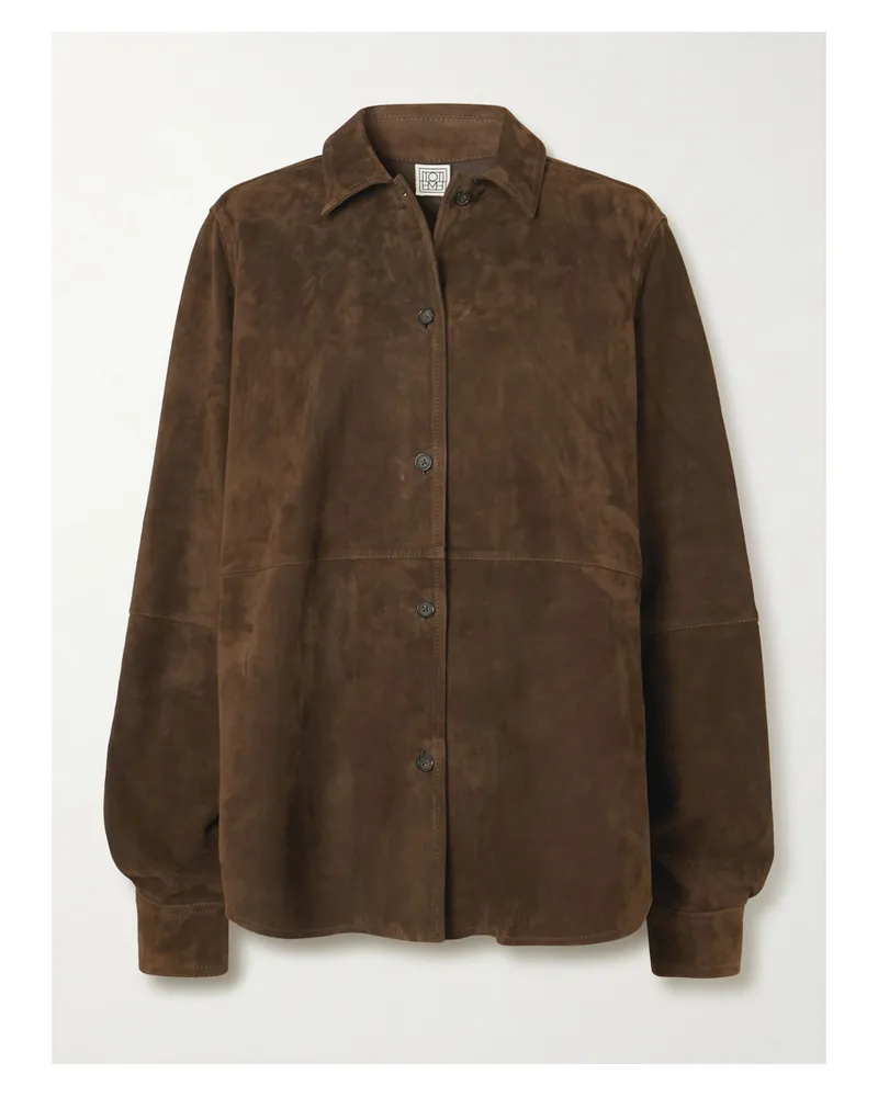 Totême Jacke Aus Veloursleder - Braun Braun