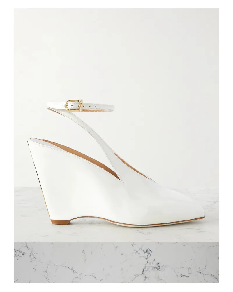 Ferragamo Arcadia Pumps Aus Lackleder - Weiß Weiß