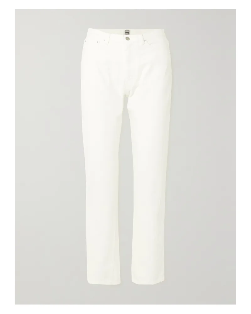 Totême Twisted Seam Hoch Sitzende Jeans Mit Geradem Bein Aus Bio-denim - Neutral Neutral