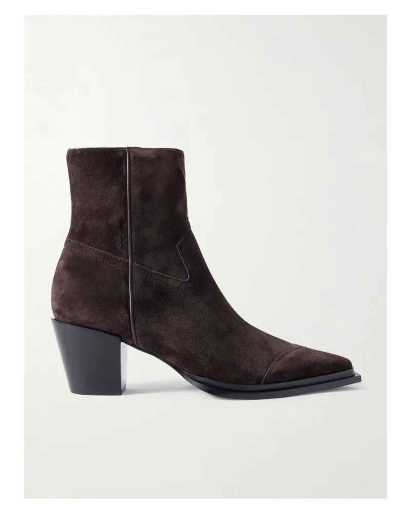 Jimmy Choo Cece 60 Ankle Boots Aus Veloursleder - Braun Braun