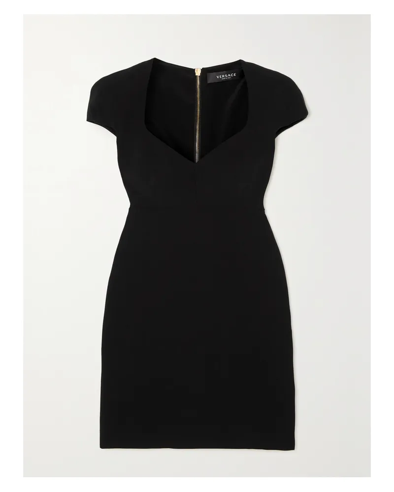 Versace Minikleid Aus Stretch-crêpe - Schwarz Schwarz