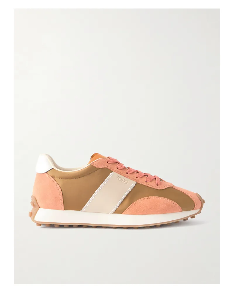 TOD'S Sportivo Active Sneakers Aus Shell Mit Veloursleder- Und Lederbesätzen - Braun Braun