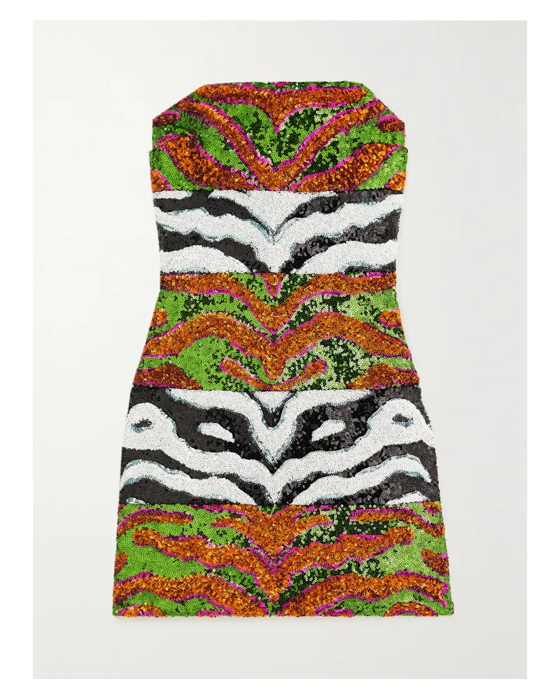 HALPERN Trägerloses Minikleid Aus Tüll Mit Pailletten - Grün Grün