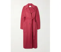 Spencer Belted Wool And Cashmere-blend Trench Coat - Pink
