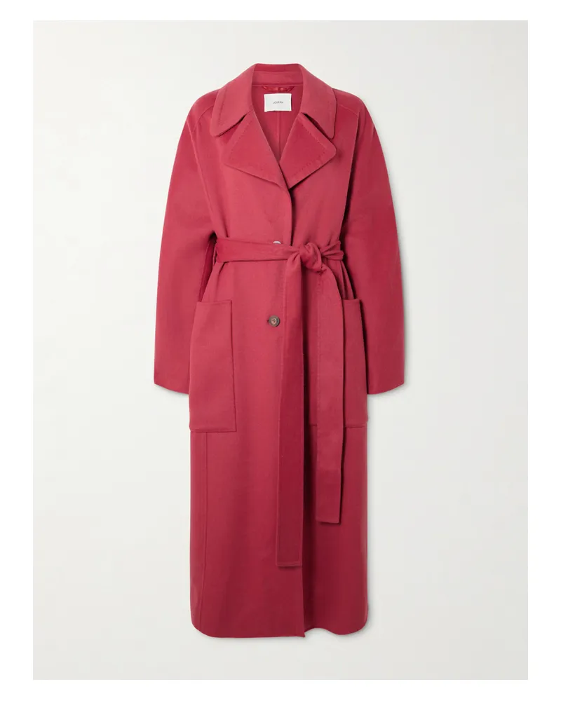 Joseph Spencer Mantel Aus Einer Woll-kaschmirmischung Mit Bindegürtel - Pink Pink