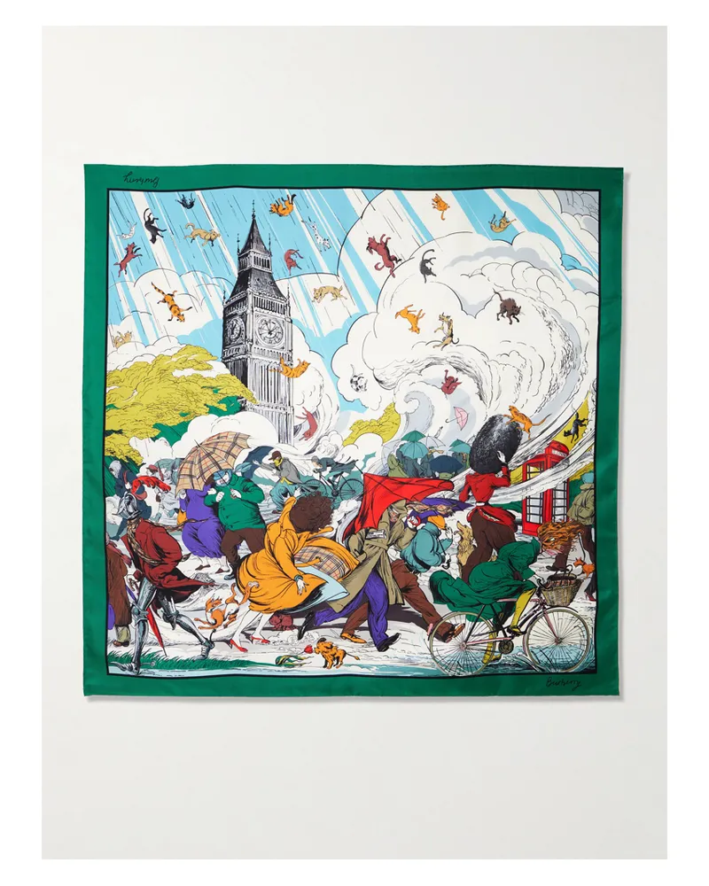 Burberry Printed Silk-twill Scarf - Multi Multi