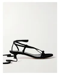 aeyde Paige Sandalen aus Veloursleder Schwarz