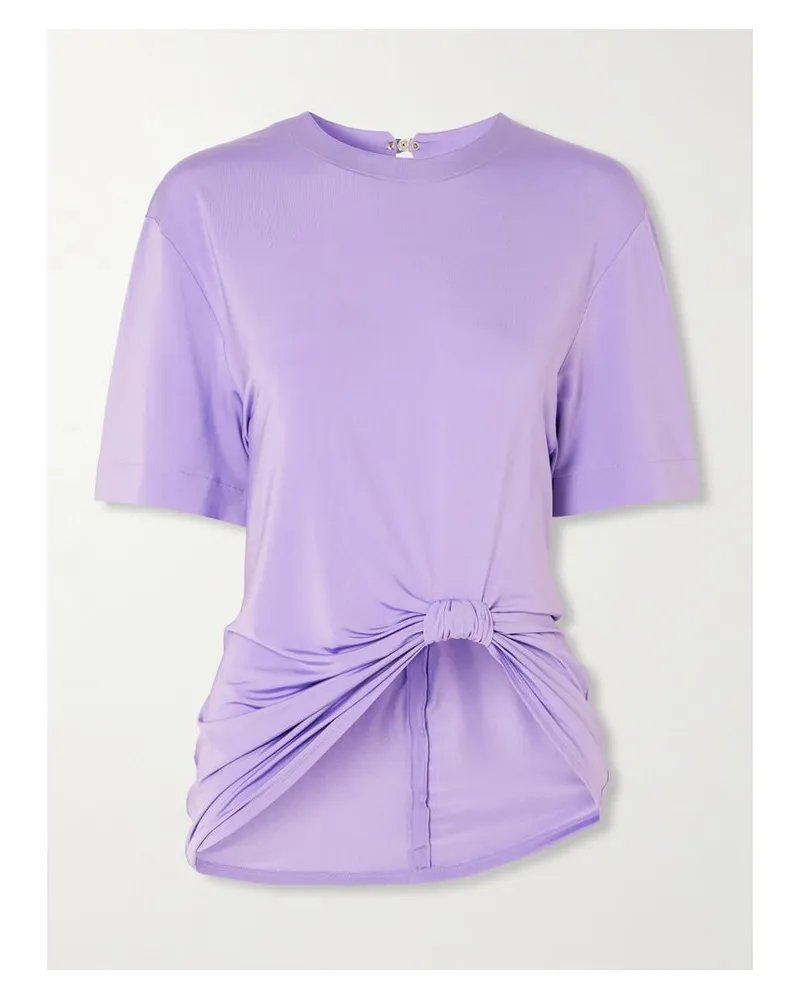 Paco Rabanne Oberteil Aus Stretch-jersey Mit Knoten - Lila Lila