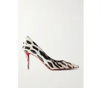 Miss Z Gigi 80 Pumps Mit Spitzer Kappe Aus Lackleder Mit Leopardenprint - Animal-Print