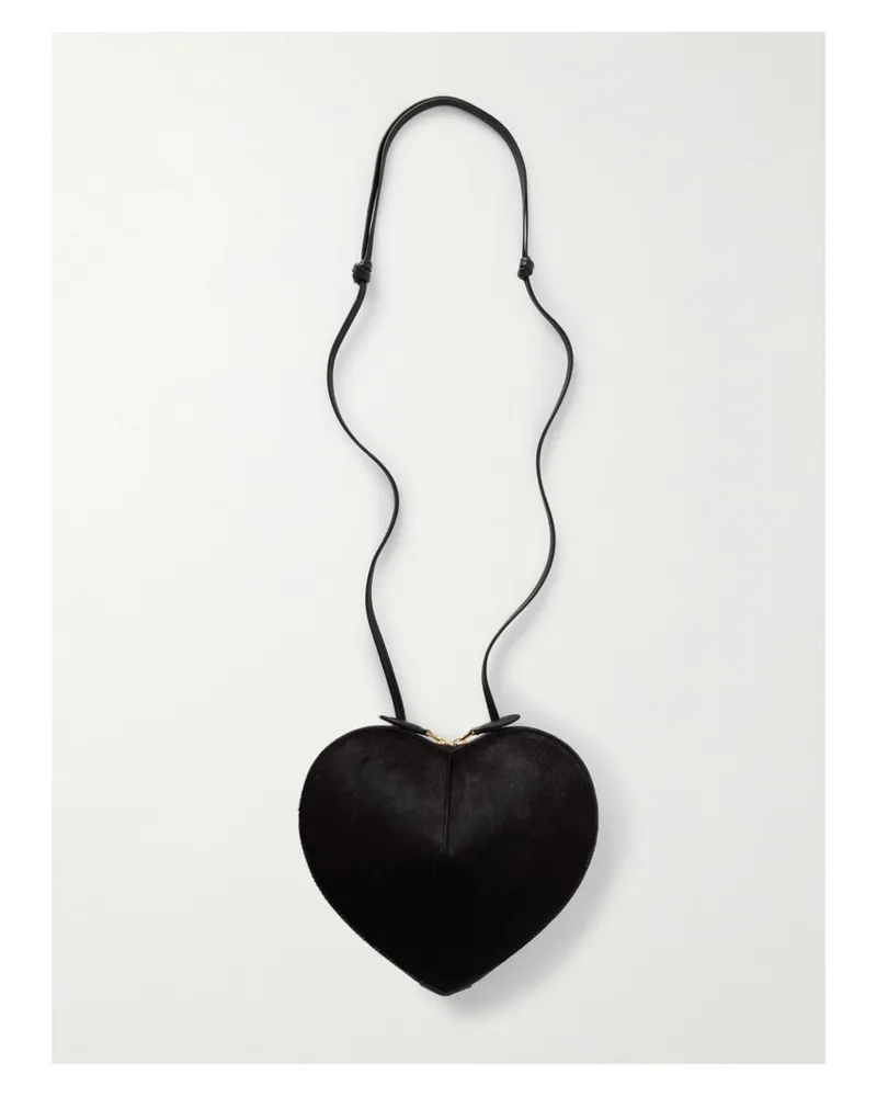 Alaïa Le Coeur Leather-trimmed Calf Hair Shoulder Bag - Brown Brown