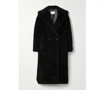 Tedgirl Doppelreihiger Mantel Aus Einer Mischung Aus Alpakawolle, Wolle Und Seide - Schwarz