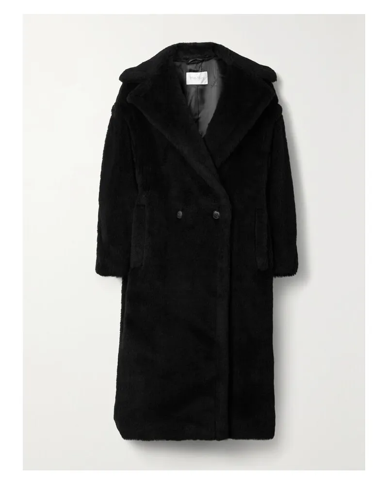 Max Mara Tedgirl Doppelreihiger Mantel Aus Einer Mischung Aus Alpakawolle, Wolle Und Seide - Schwarz Schwarz