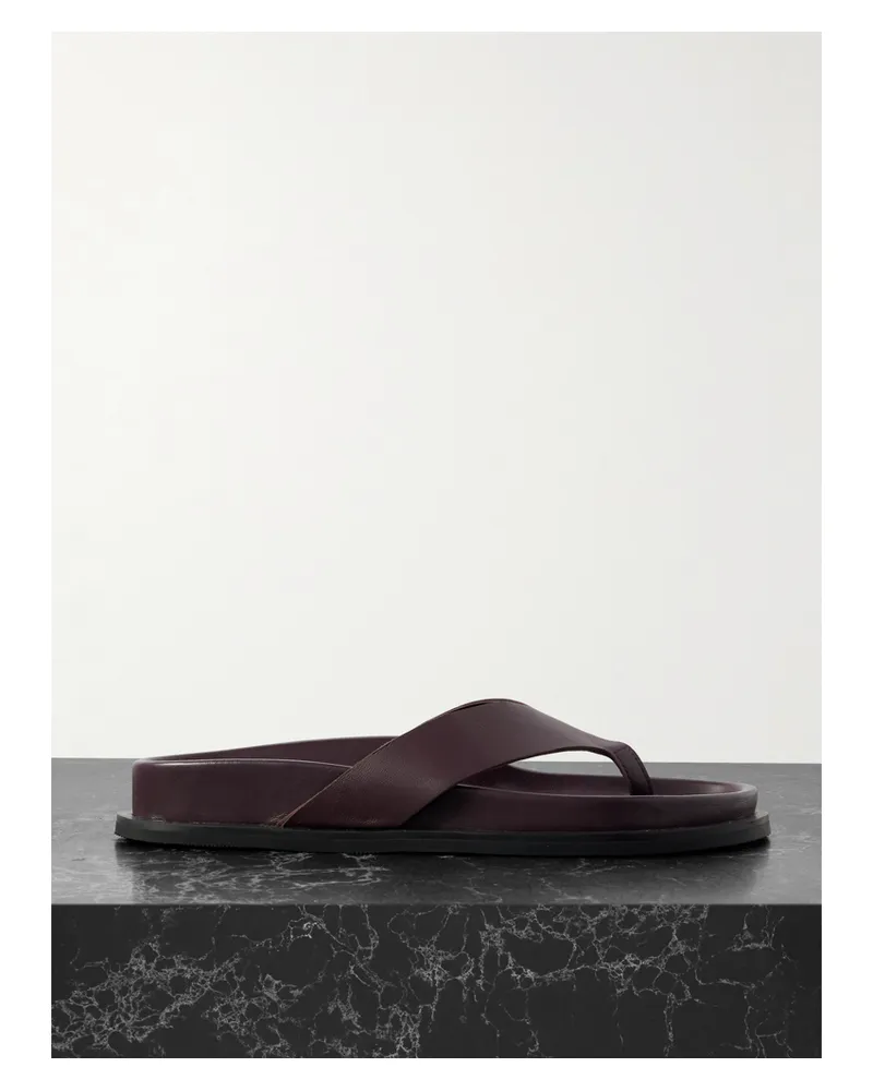 St. Agni Zehensandalen Aus Leder - Burgunder Burgunder