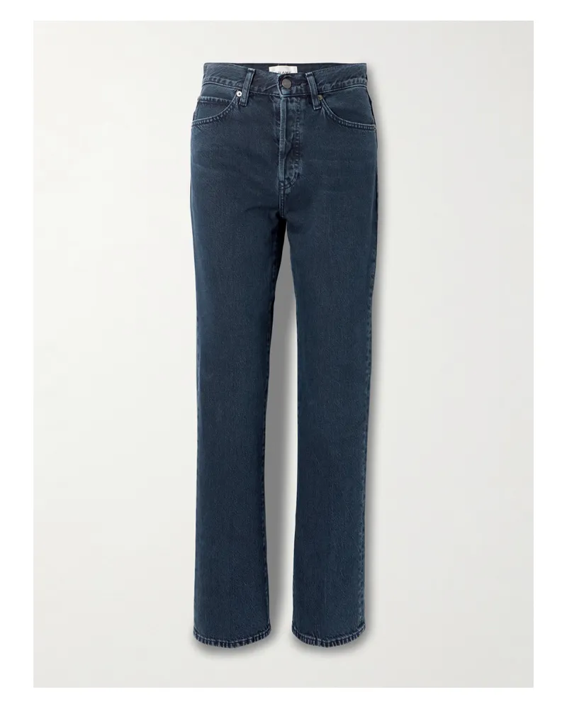 Frame Denim The Vertical Hoch Sitzende Jeans Mit Geradem Bein - Blau Blau