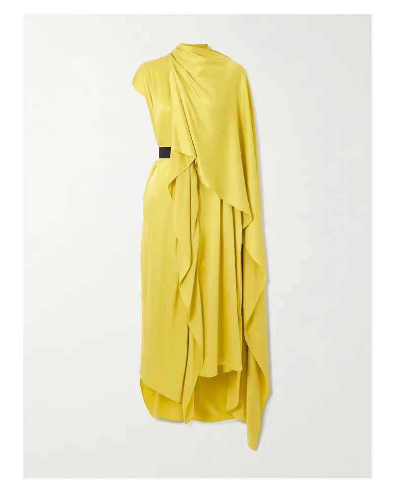 Roksanda Ilincic Mehrlagige Asymmetrische Robe Aus Seidensatin - Gelb Gelb