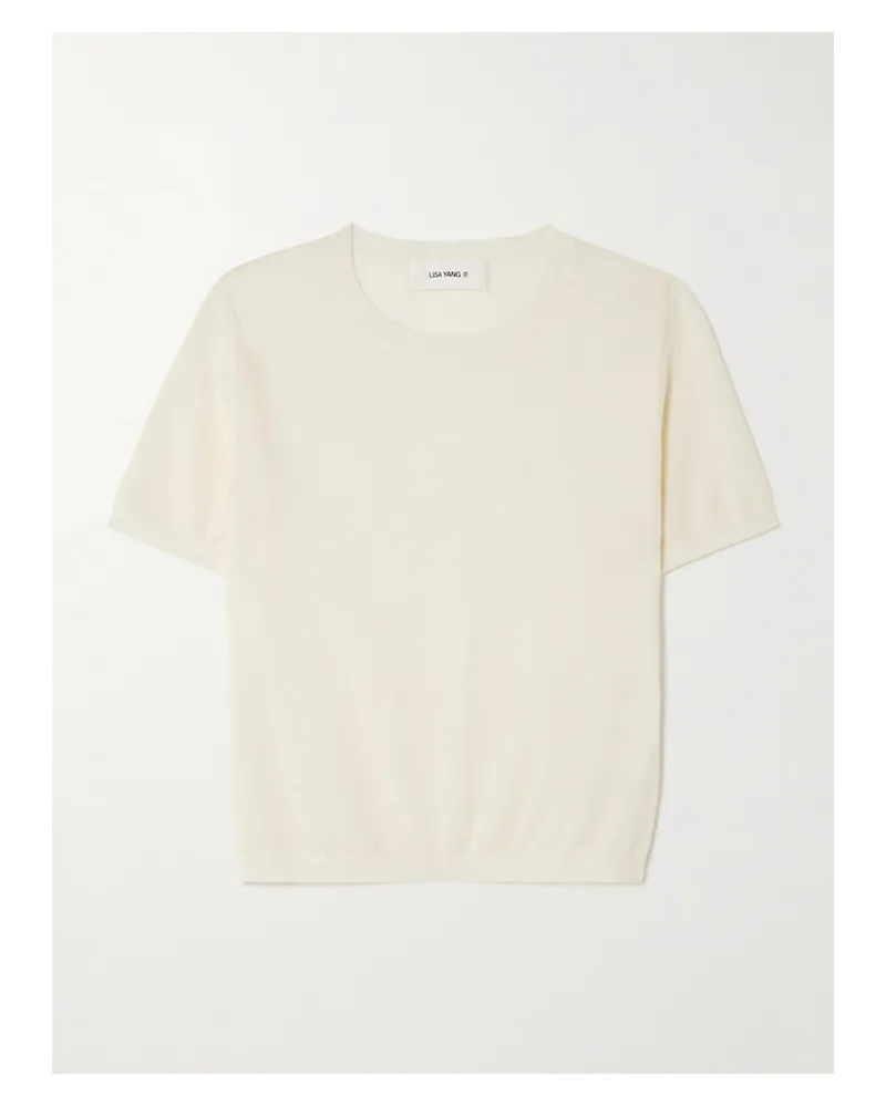 Lisa Yang Delia Kurzärmeliger Pullover Aus Kaschmir - Elfenbein Elfenbein