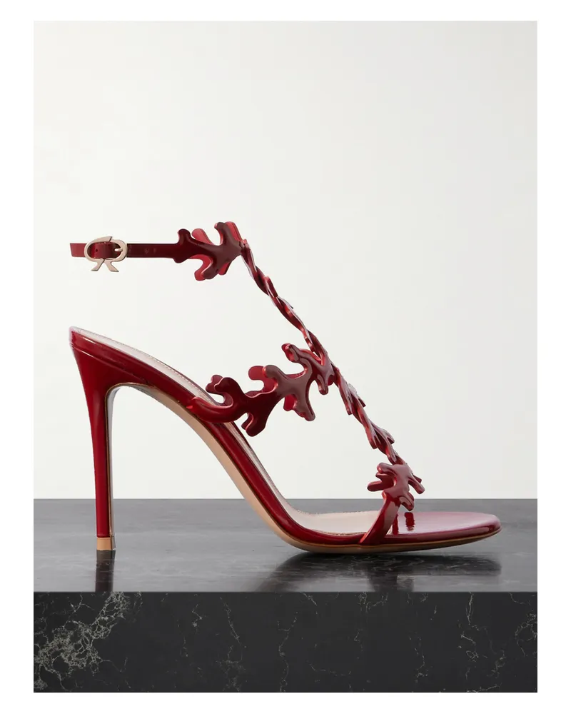 Gianvito Rossi Nuit 95 Sandalen Aus Lackleder - Rot Rot