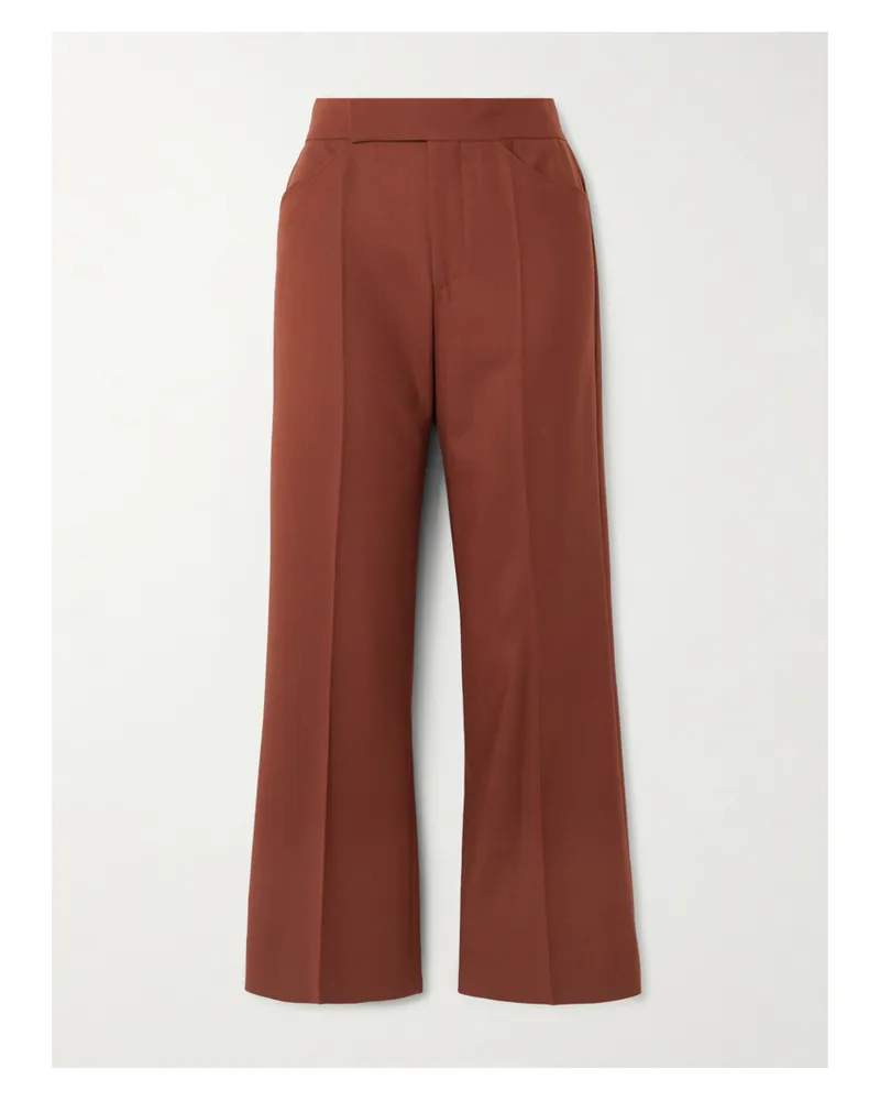 Victoria Beckham Schlaghose Aus Twill - Braun Braun