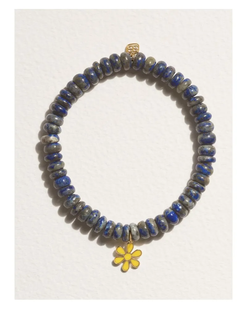 Sydney Evan Flower Armband Aus 14 Karat Mit Lapislazuli Und Emaille - Blau Blau