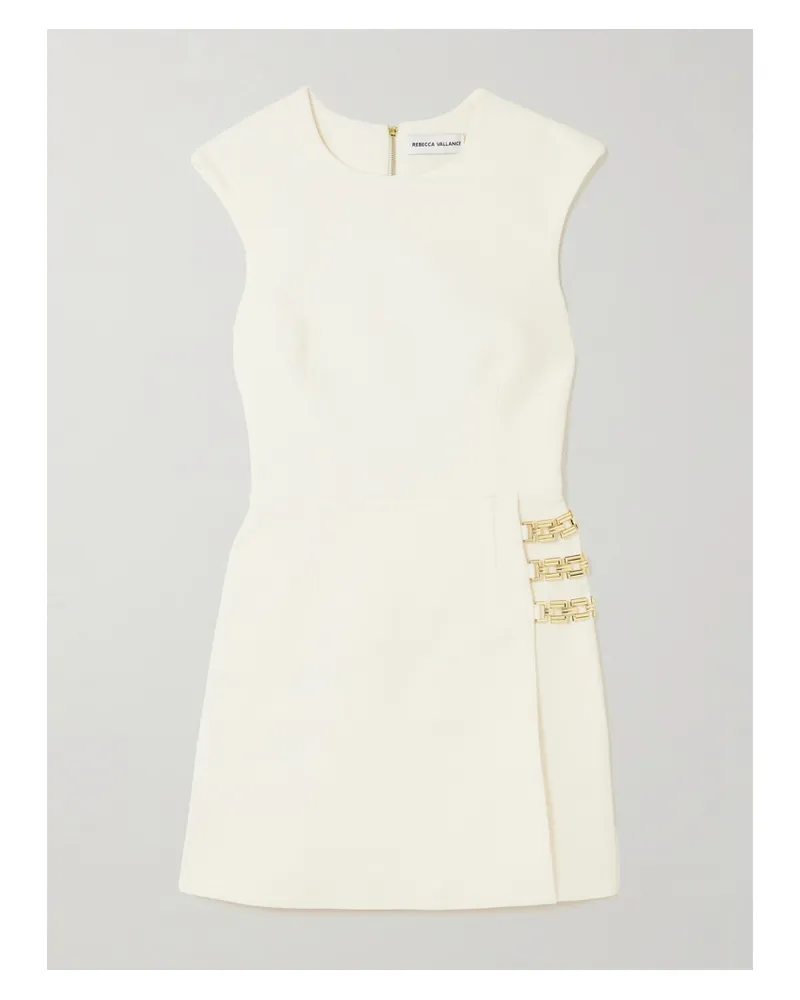 Rebecca Vallance Freyja Minikleid Aus Crêpe Mit Verzierungen - Creme Creme