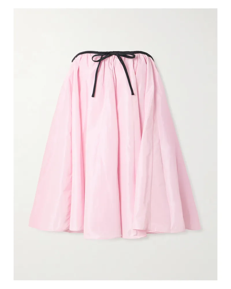 STAUD Sofia Trägerloses Midikleid Aus Taft Mit Schleife - Pink Pink