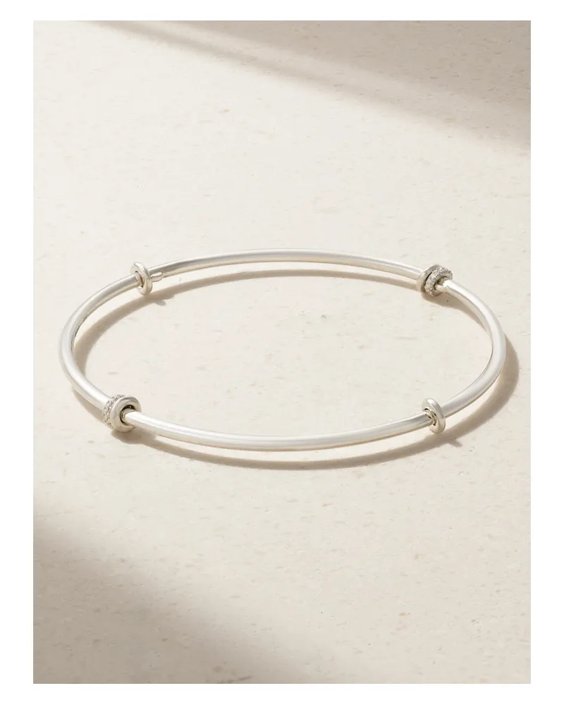 Spinelli Kilcollin Kini Sterling Silver Diamond Bangle Silver