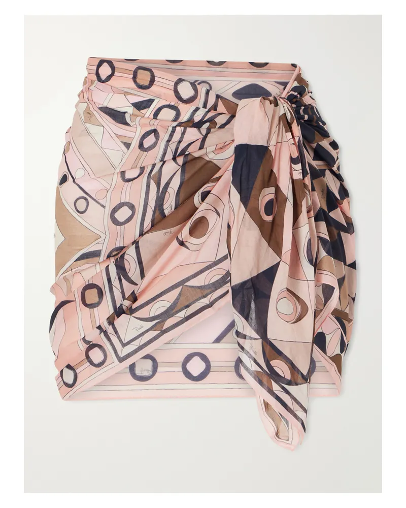 Emilio Pucci Printed Cotton Pareo - Pink Pink