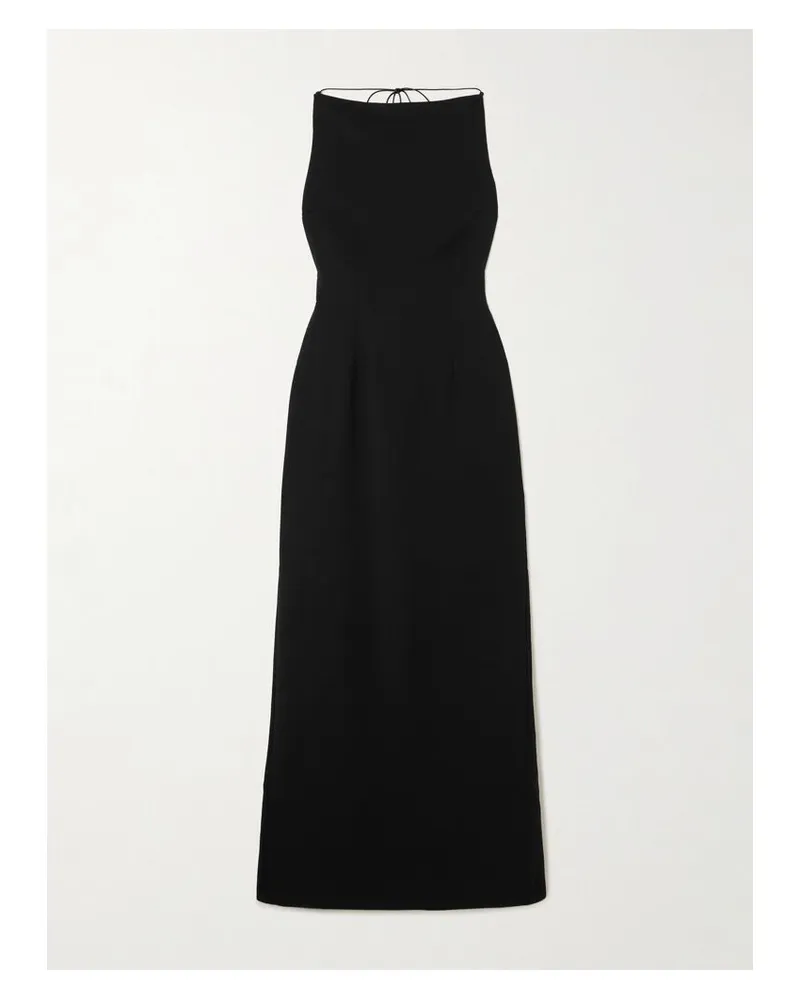 16ARLINGTON Hebe Robe Aus Crêpe Mit Rückenausschnitt - Schwarz Schwarz