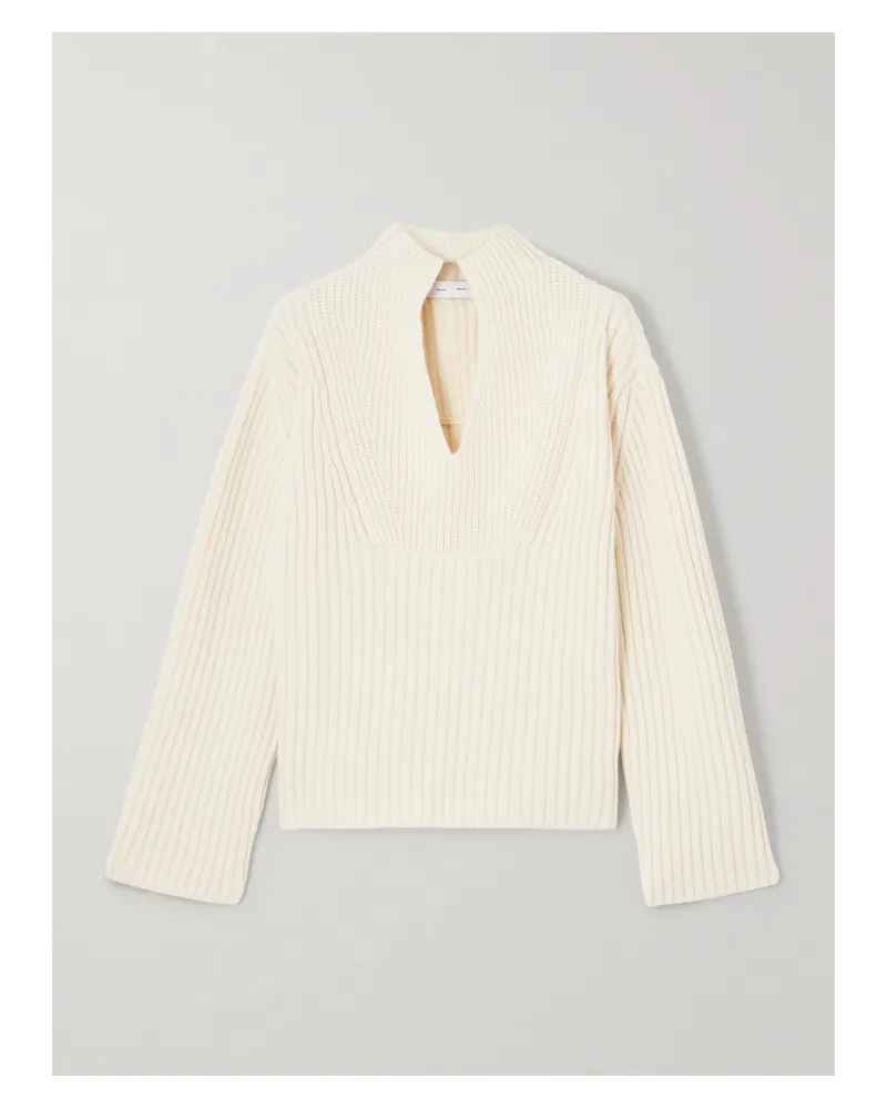 Proenza Schouler Meron Pullover Aus Gerippter Wolle - Wollweiß Wollweiß