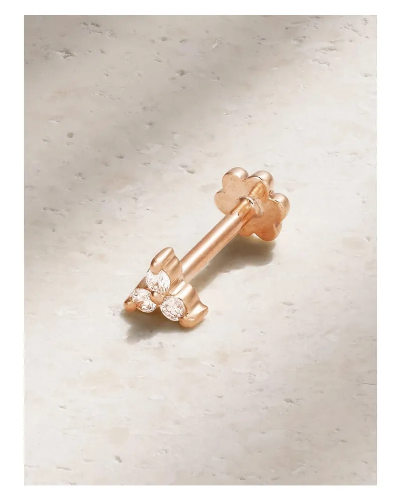 Maria Tash Tiny Ohrstecker Aus 18 Karat Roségold Mit Diamanten Gold