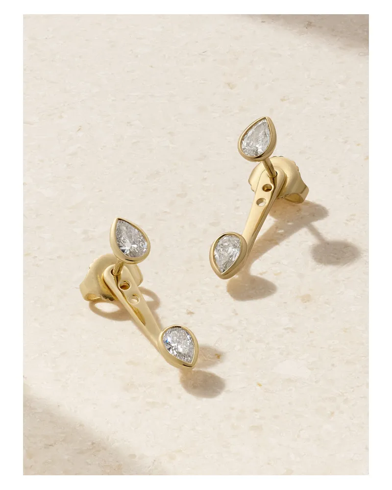 MIZUKI Ohrringe Aus 14 Karat Gold Mit Diamanten Gold
